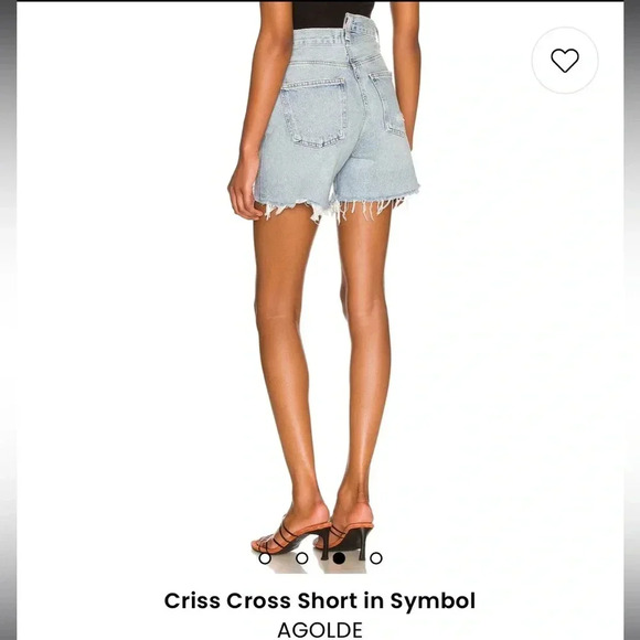 NWT Agolde Criss Cross Short in Wash: Symbol - Picture 2 of 9